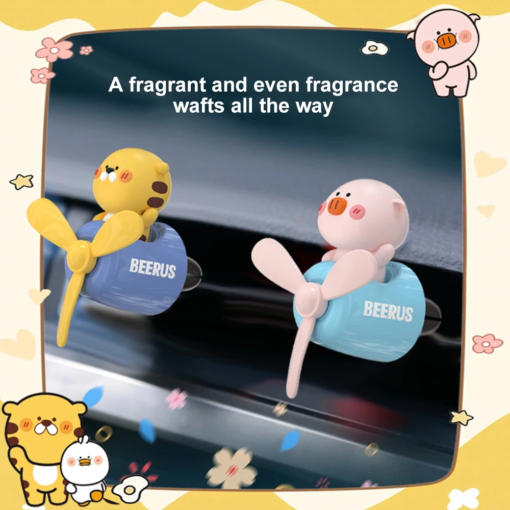 Perfume New Fragrance - น้ำหอมปรับอากาศรถใหม่นักบินสุนัขแมวหมุนได้ใบพัดน้ำหอมน้ำหอมภายในรถอุปกรณ์ตกแต่งรถยนต์น้ำหอมปรับอากาศ S