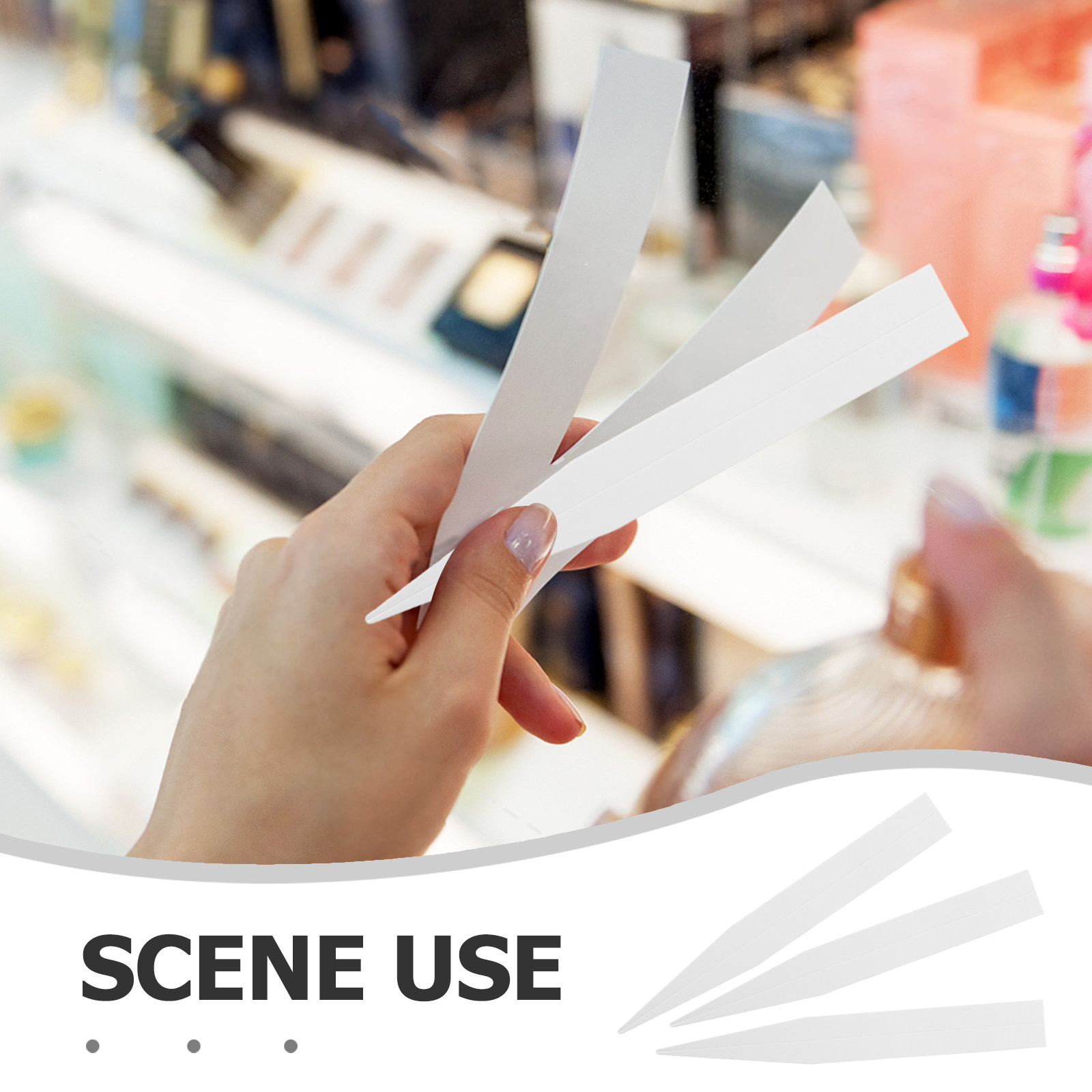 แผ่นทดสอบน้ำหอมสีขาว 100 ชิ้น  - Perfume Smell Fragrance บทวิจารณ์และราคา